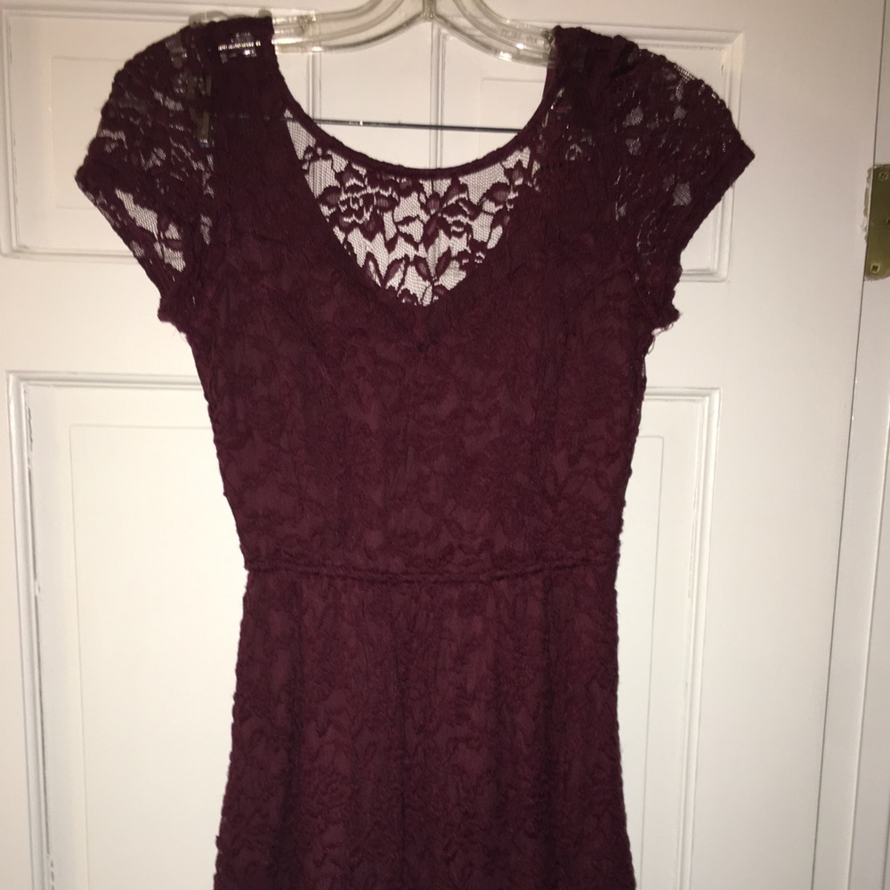 Maroon lace dress